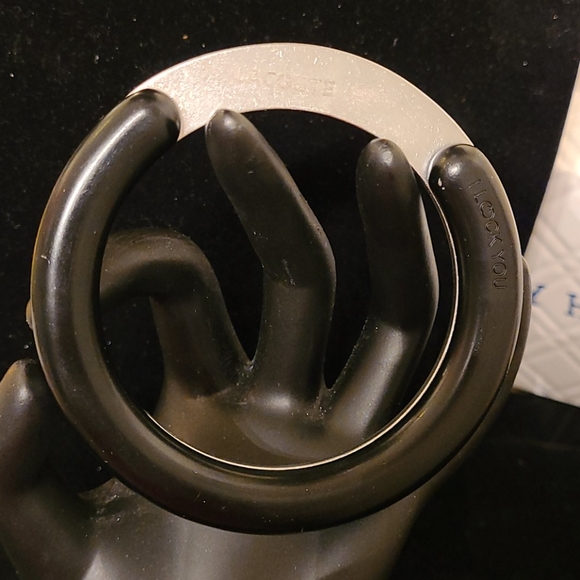 Lacoste Silver and Gunmetal Bangle - Picture 7 of 9